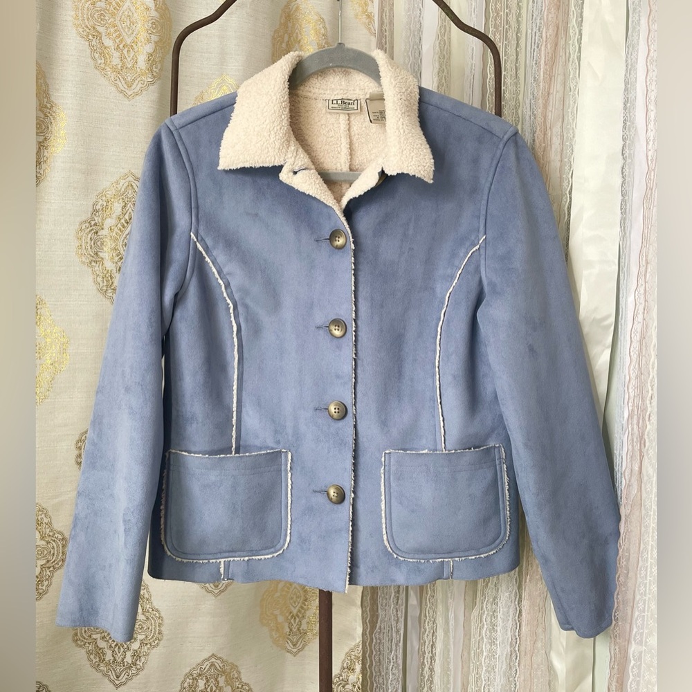 L.L. Bean Faux Suede Sherpa Jacket